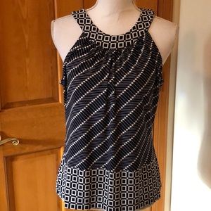 Women’s Hilfiger sleeveless 2 print top Sz M